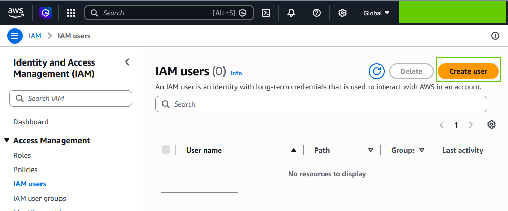 limagito filemover amazon S3 IAM user setup