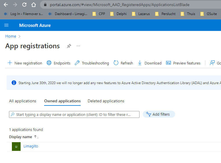 Azure App registrations