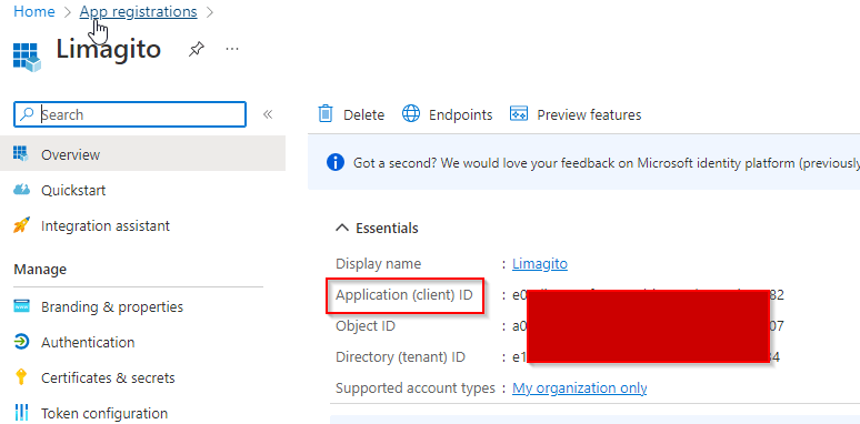 Azure App Client ID