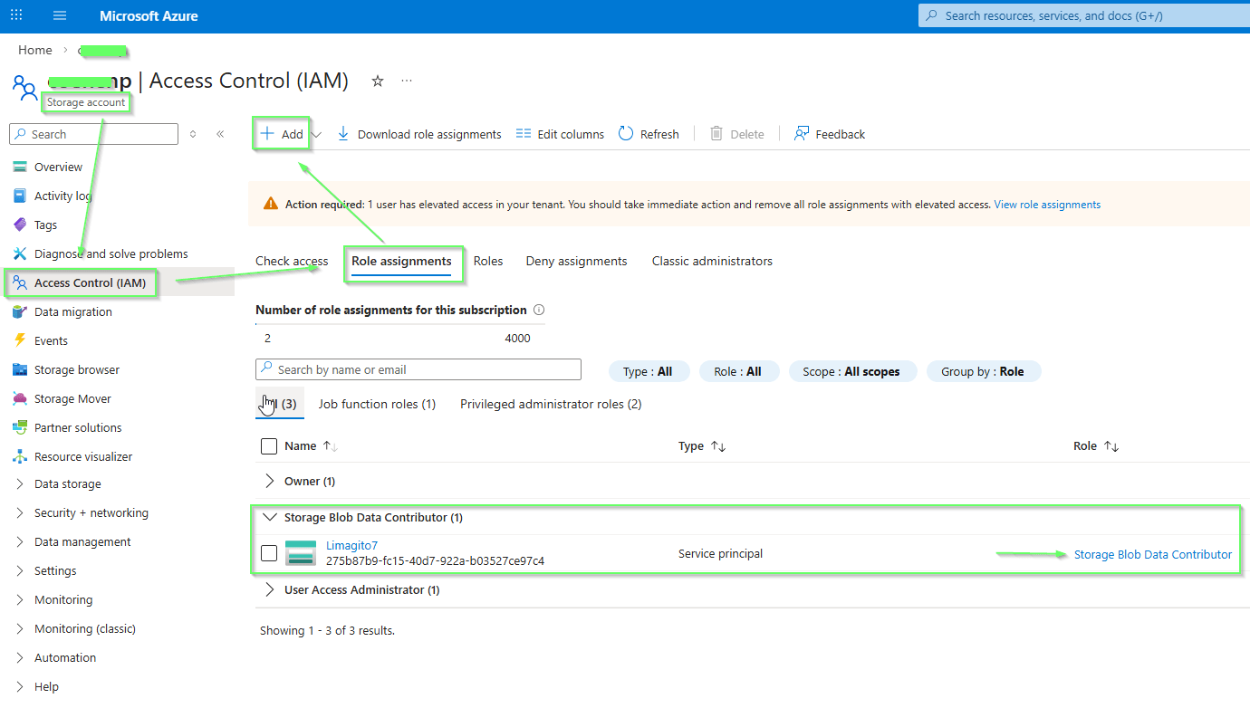 limagito file mover azure storage account iam setup