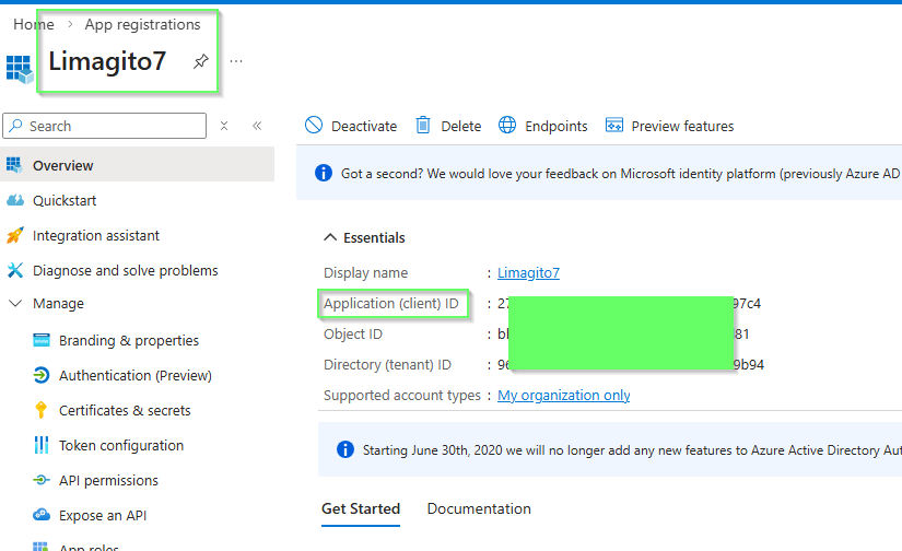 limagito filemover application client ID