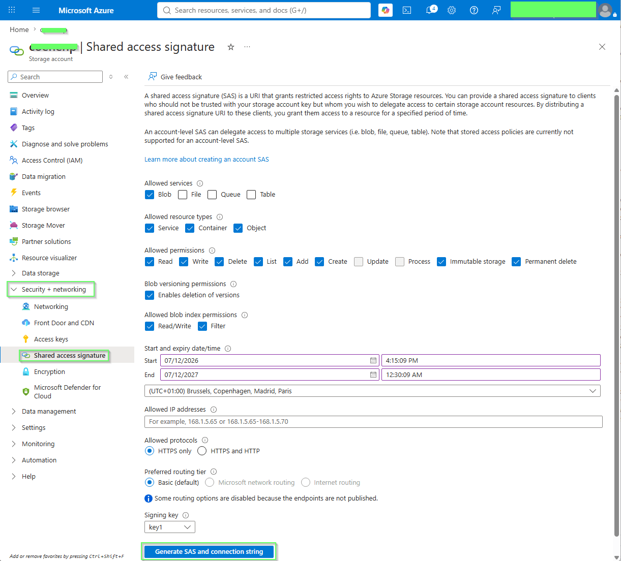 limagito file mover azure shared access signature