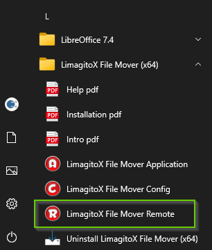 limagito file mover remote setup tool