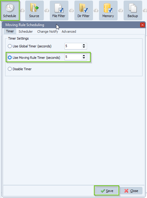 limagito file mover schedule option