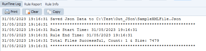 limagito file mover xml to json runtime log result