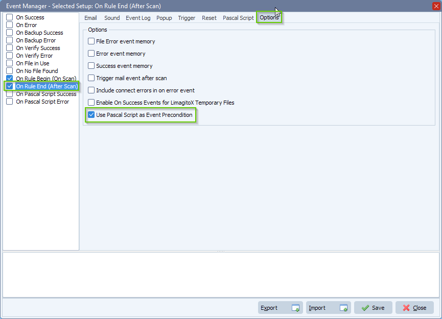 limagito file mover rule events option