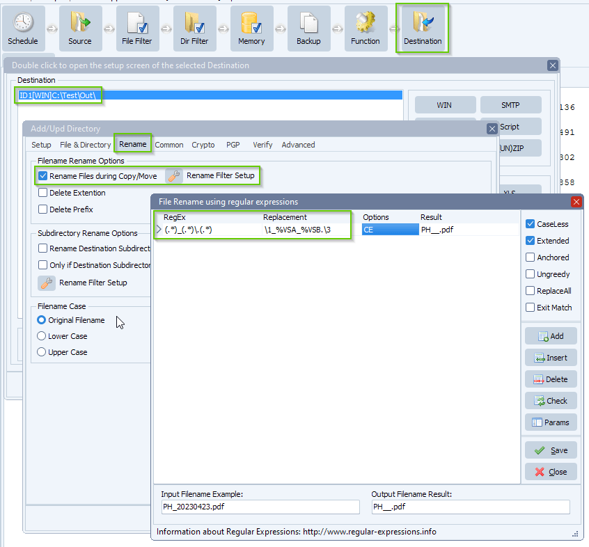Limagito File Mover File Rename using RegEx