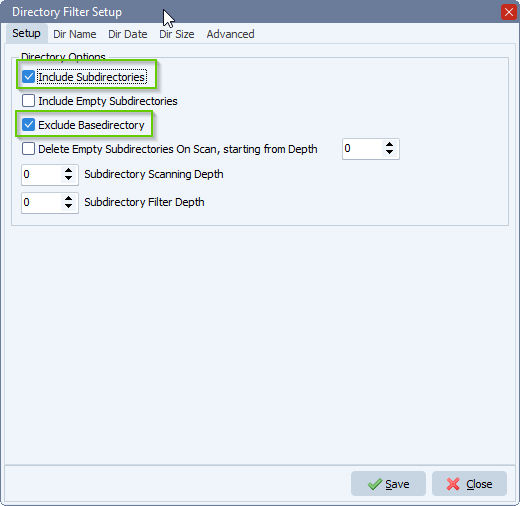 limagito file mover directory filter setup