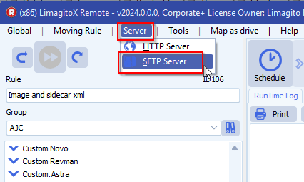 limagito file mover sftp server option