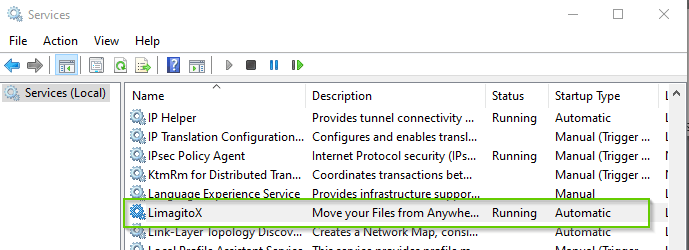 limagito file mover running as a windows service