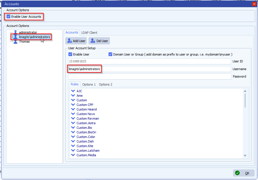 limagito file mover user accounts setup