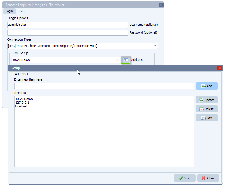 manage multiple limagito servers