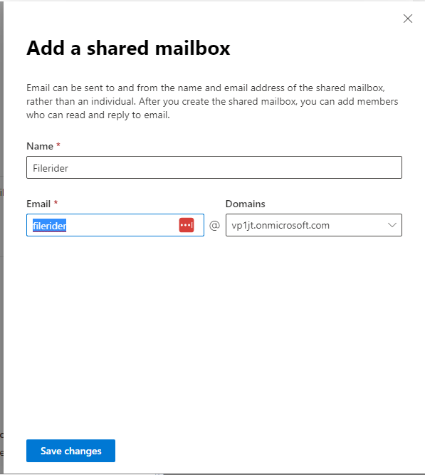 Microsoft365 admin center shared mailbox