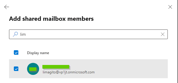 Microsoft365 admin center shared mailbox