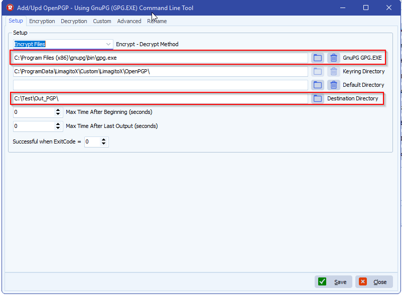 limagito file mover openpgp setup