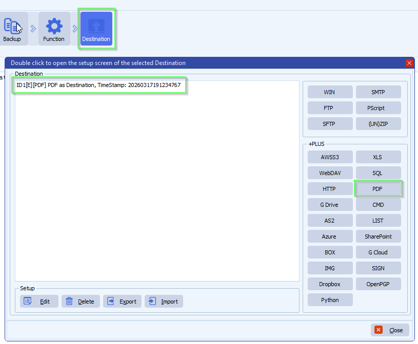 limagito filemover pdf as destination