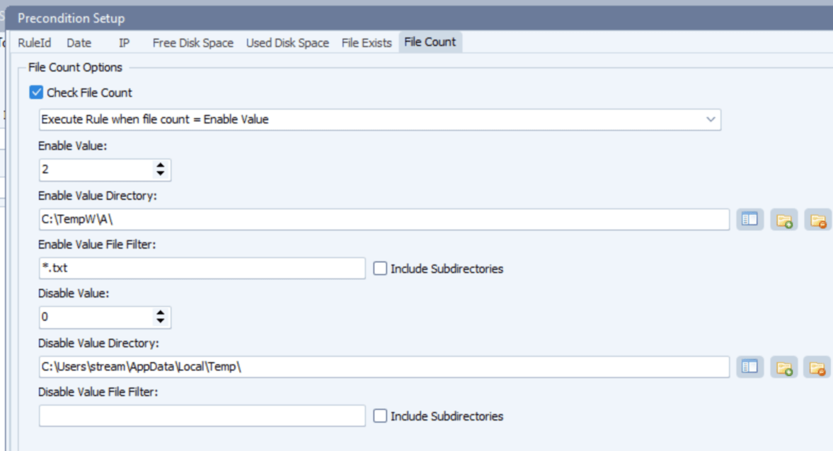 limagito file mover Precondition File count