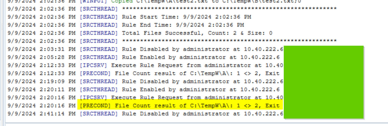 limagito file mover Precondition File count runtime log