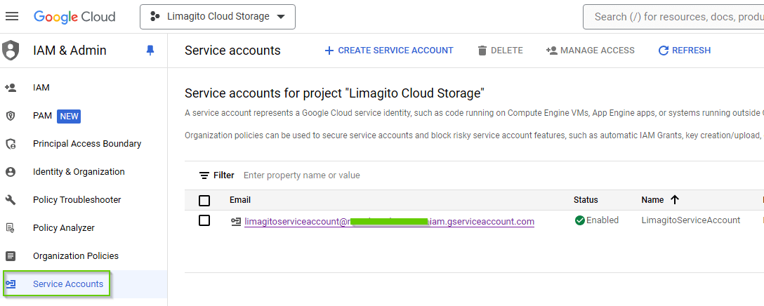 limagito file mover google cloud console