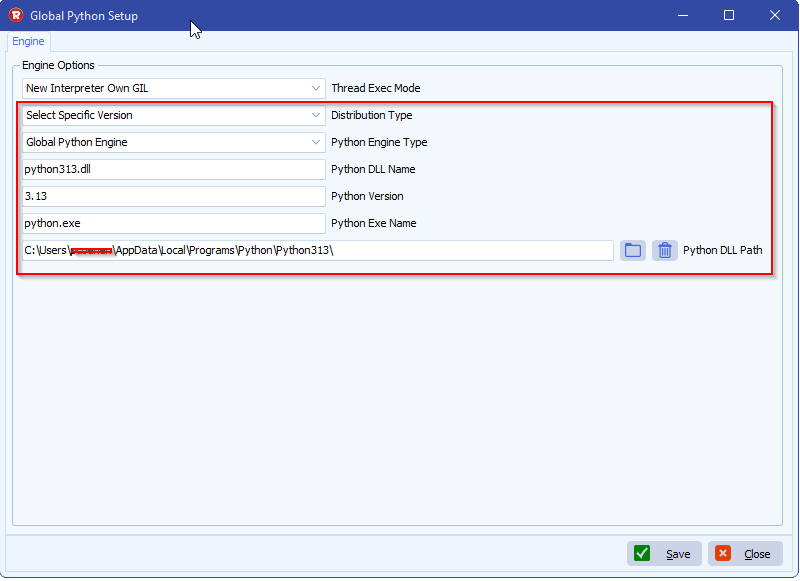 Python within Limagito File Mover running as a windows service