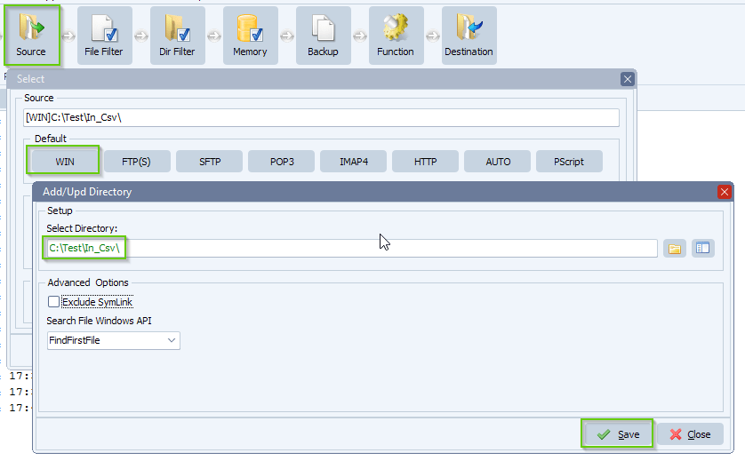 limagito file mover Windows folder as source