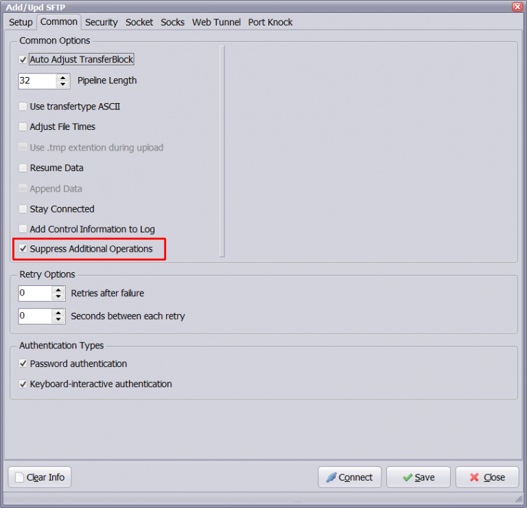 SFTP Error code is 96258 File transfer tool from Limagito