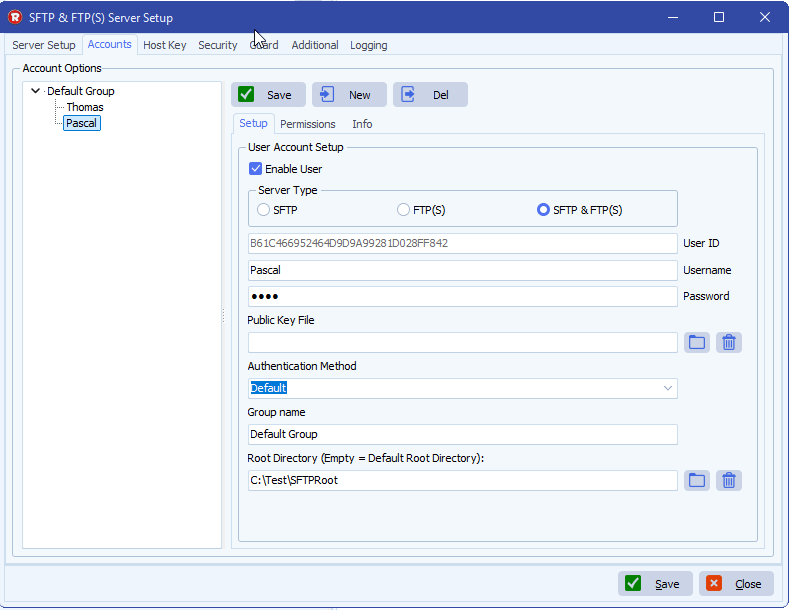 limagito file mover sftp server user accounts