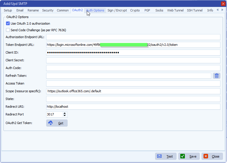 limagito file mover smtp oauth2 setup