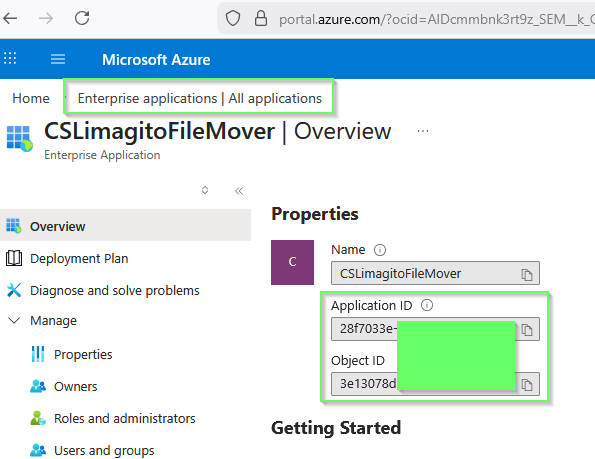 limagito filemover azure enterprise applications