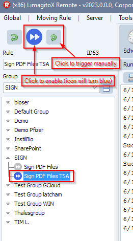 Limagito file mover enable and trigger rule