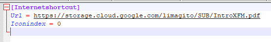 Content of .url shortcut file