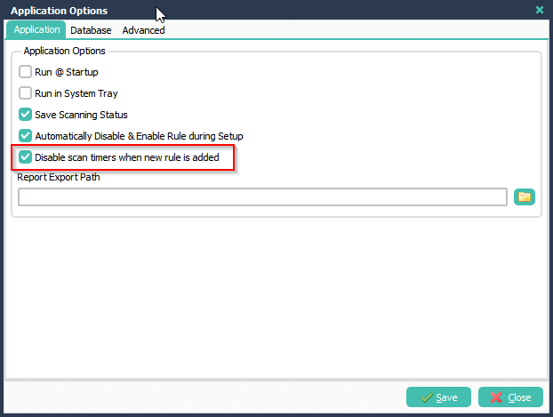LimagitoX Disable Scan Timers when new rule is disabled