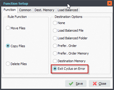 Limagito File Mover Function Setup