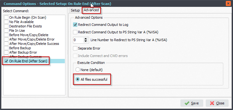 Limagito File Mover Execute Command Condition