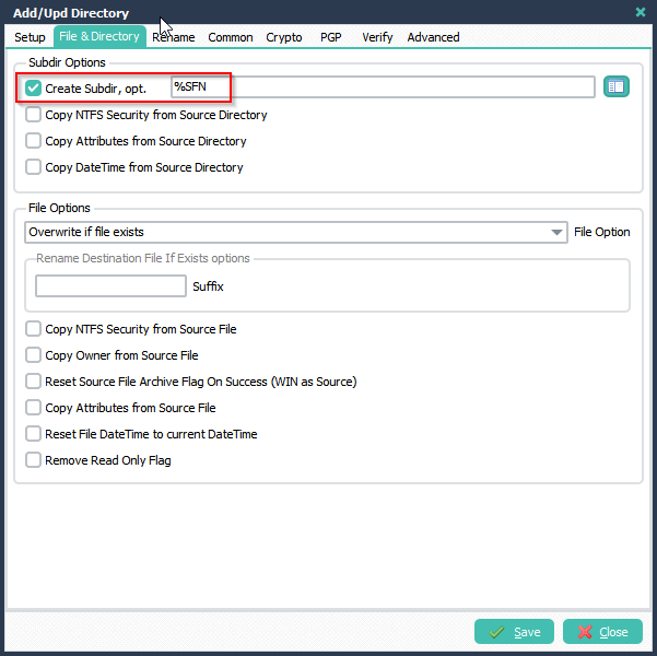 LimagitoX File Mover Create Folder