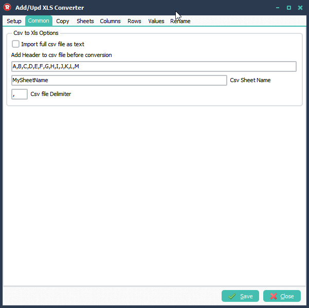 LimagitoX File Mover Csv To Xls option