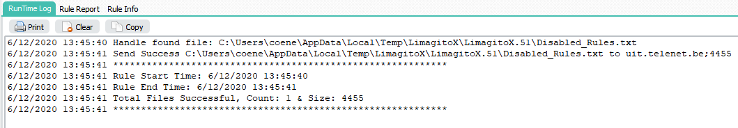 Limagito File Mover Pascal Script as Source RunTime Log