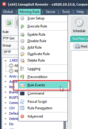 LimagitoX File Mover Rule Events