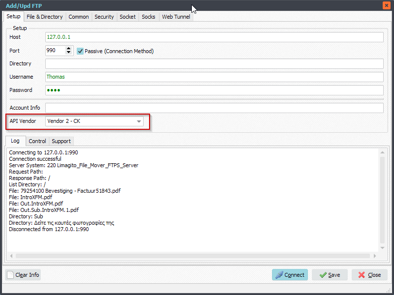 Limagito FTP Server Client Setup