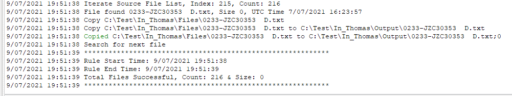 Limagito File Mover RunTime Log Result