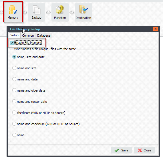 Limagito File Mover File Memory option