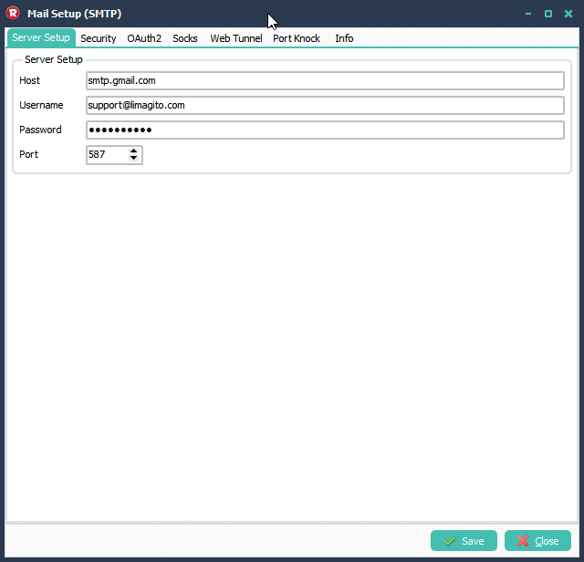 LimagitoX-SMTP-GMail-Setup