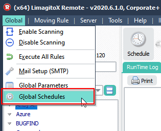 LimagitoX GlobalSchedules menu