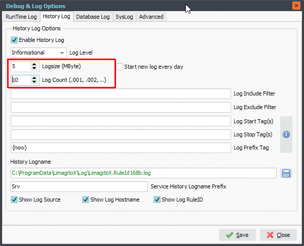 Limagito File Mover History Logging