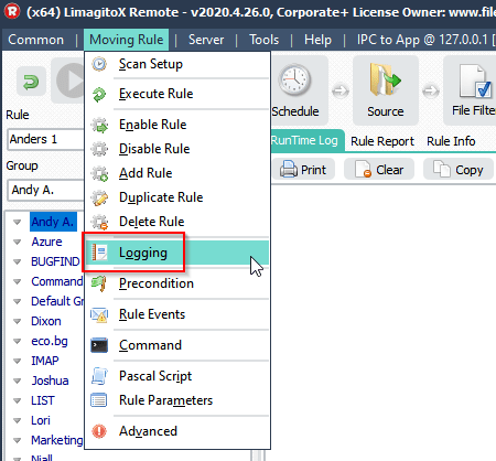 Using a Command in an Event Rule to Copy Files