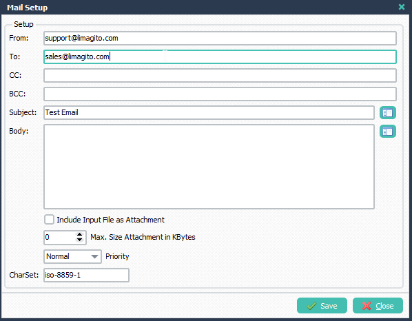 LimagitoX File Mover Email Setup