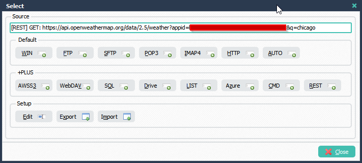 LimagitoX File Mover REST as Source