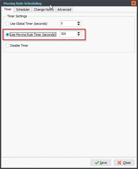 Limagito File Mover Scan Timer Setup