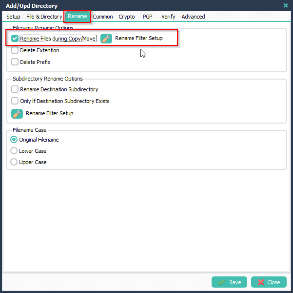 LimagitoX File Mover enable File Rename