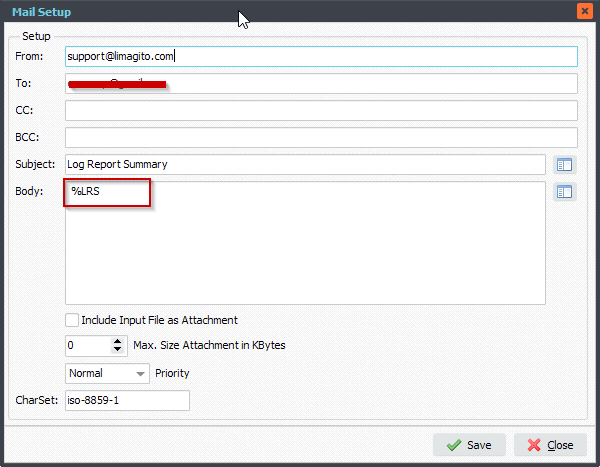 Limagito File Mover Rule Events setup